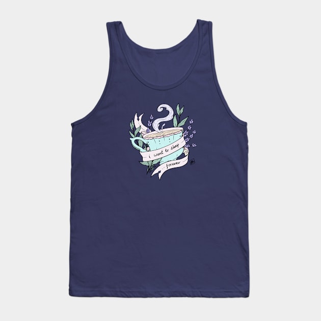 Sleepy Tea Tank Top by Cosmic Queers